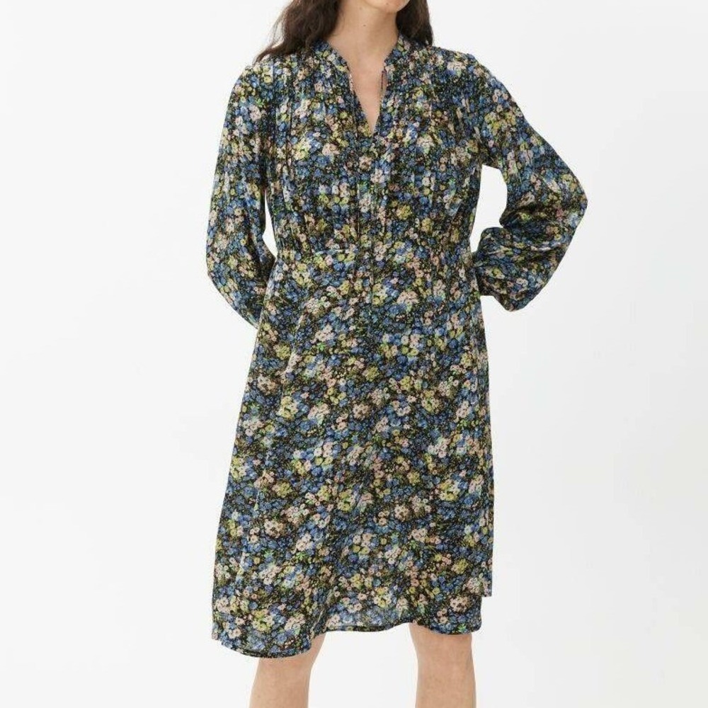 Arket Fluid Dress Womens Size 8 Tall‎ Floral Cottagecore Boho